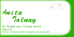 anita tolnay business card